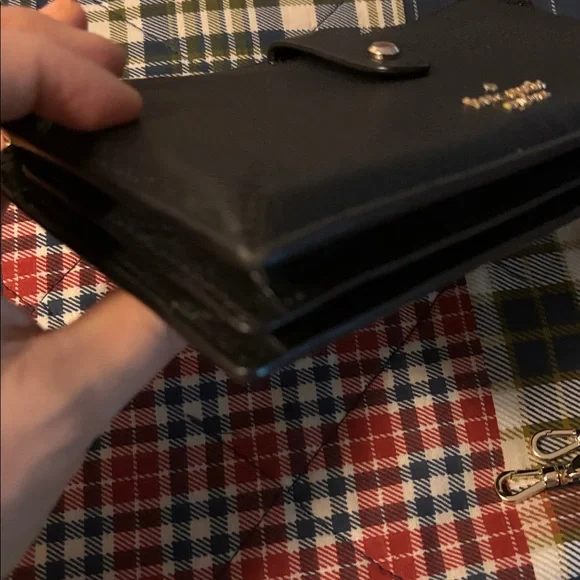 kate spade Black Leather Crossbody Wallet with Gold Hardware - Picture 5 of 10